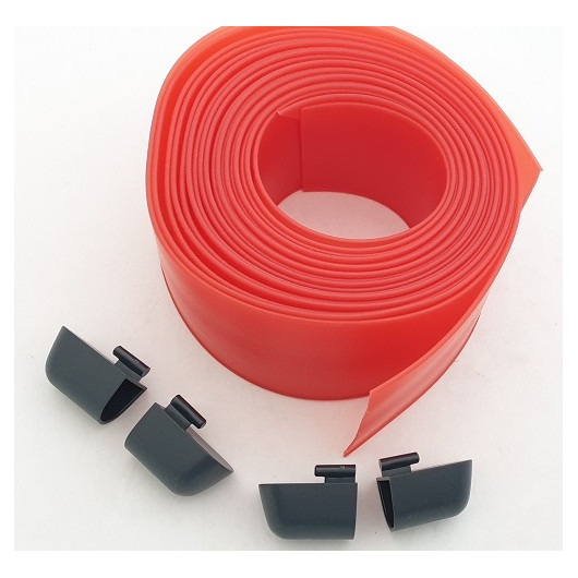 Listwa gumowa czerwona, ochronna, 8m - zabezpieczająca do ramienia WA1