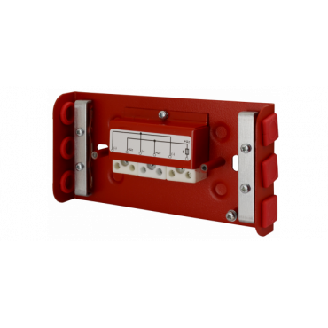 Puszka przyłączeniowa rozgałęźna 2x2,5mm2 prostokątna, bezpiecznik 0,375A AWOZ-125 P