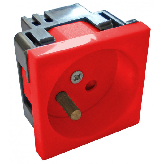 Mosaic Gniazdo kątowe 2P+Z 230V DATA, klucz 45x45 ALANTEC