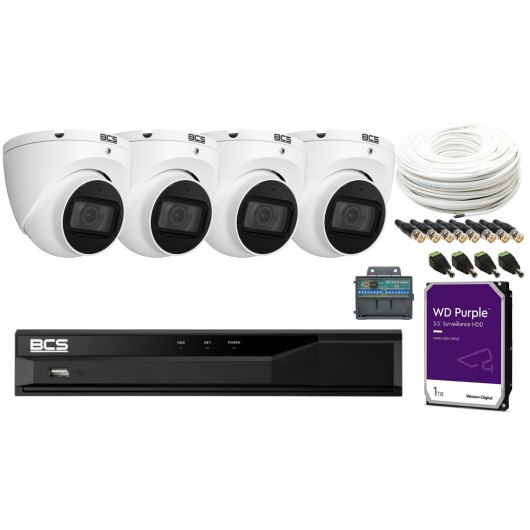 Zestaw monitoringu analogowego 4 kamery BCS-EA15FSR3
