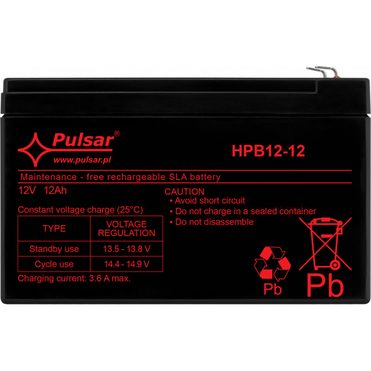 HPB12-12 Pulsar Akumulator 12Ah/12V HPB