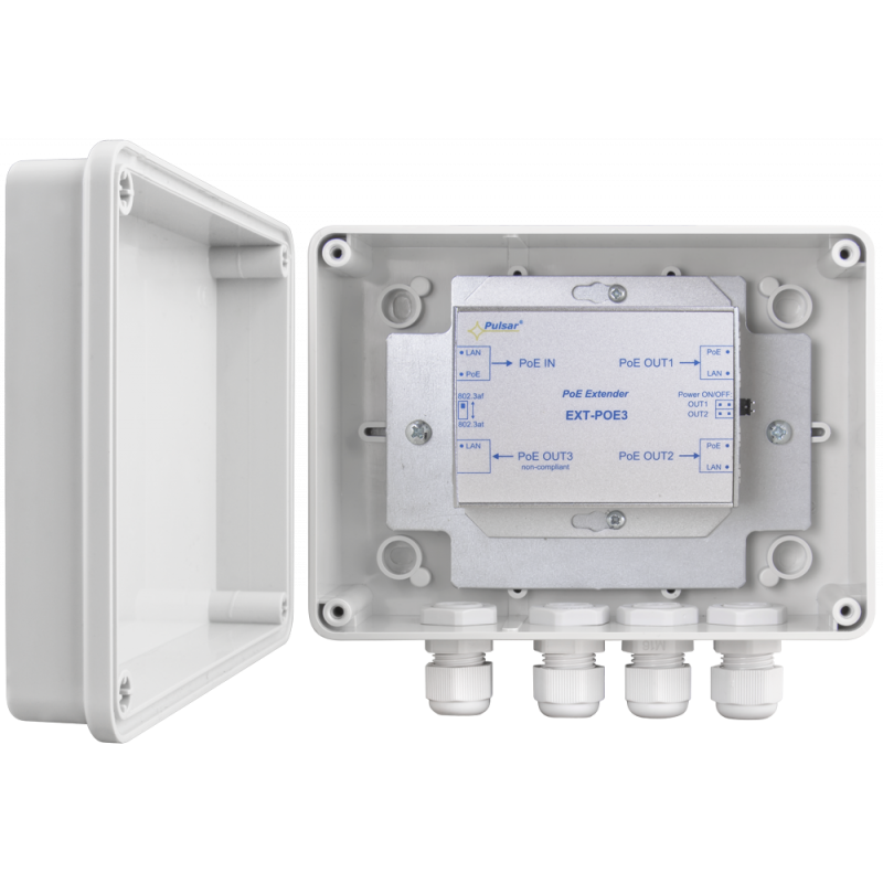 EXT-POE3H Pulsar Extender EXT-POE3 w obudowie hermetycznej