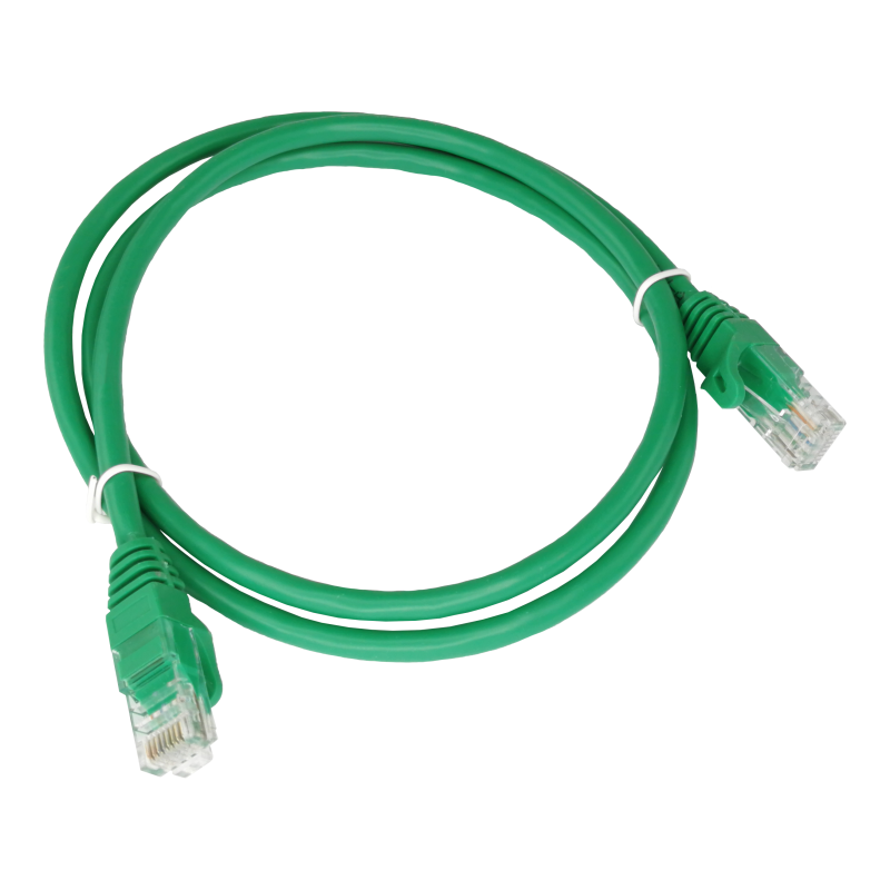 Patchcord U/UTP kat.5e PVC 0.25m zielony ALANTEC