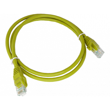 Patchcord U/UTP kat.6 PVC 1.0m żółty ALANTEC