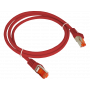 Patchcord F/UTP kat.6 PVC 0.25m czerwony ALANTEC 2