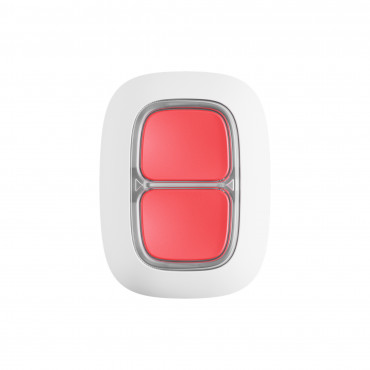 DoubleButton biały przycisk alarmowy z ochroną przed przypadkowym kliknięciem AJAX