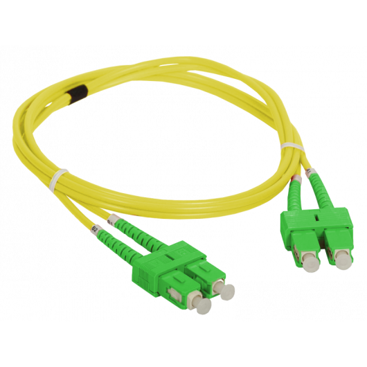 Patchcord światłowodowy jednomodowy SC/APC-SC/APC duplex SM 9/125 3.0m ALANTEC