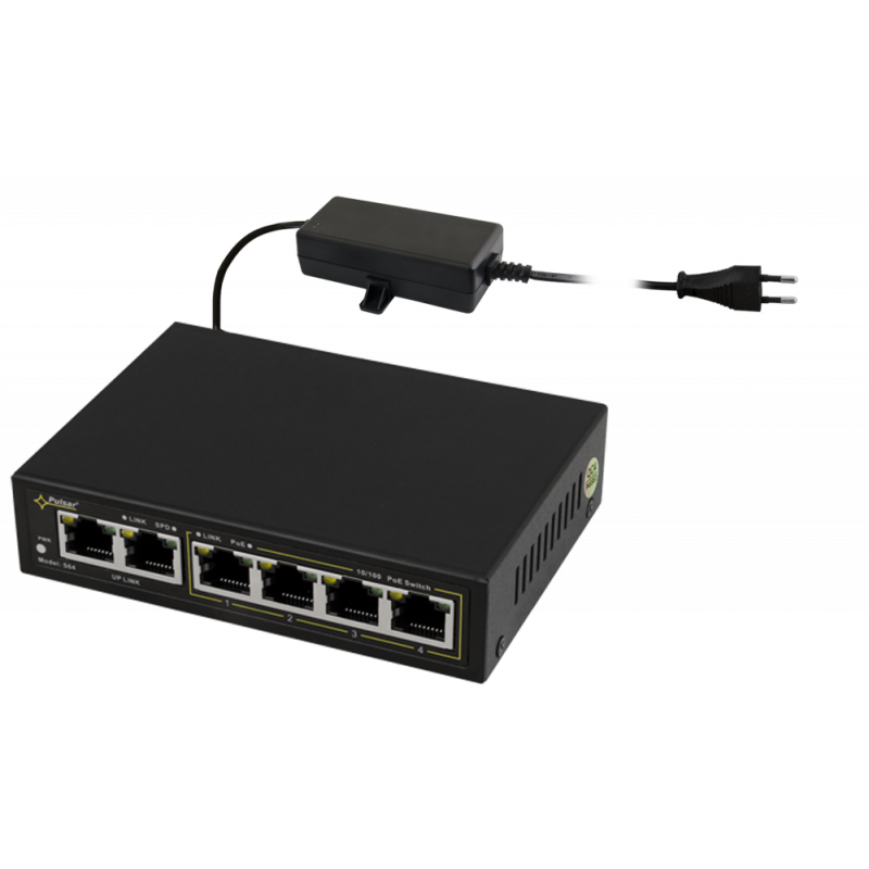 S64 Pulsar Switch PoE 6-portowy S64 do 4 kamer IP