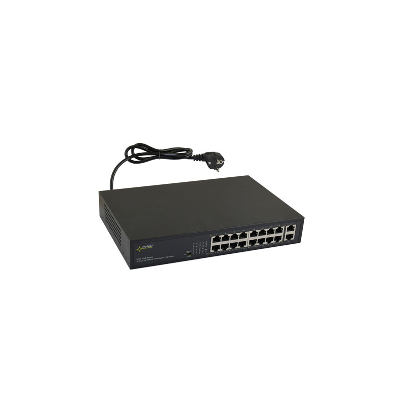 S116 Pulsar Switch PoE 16-portowy S116 do 16 kamer IP