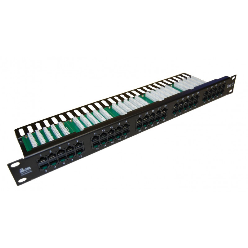 Patch panel telefoniczny ISDN 19" 50xRJ45 LSA kat.3 ALANTEC