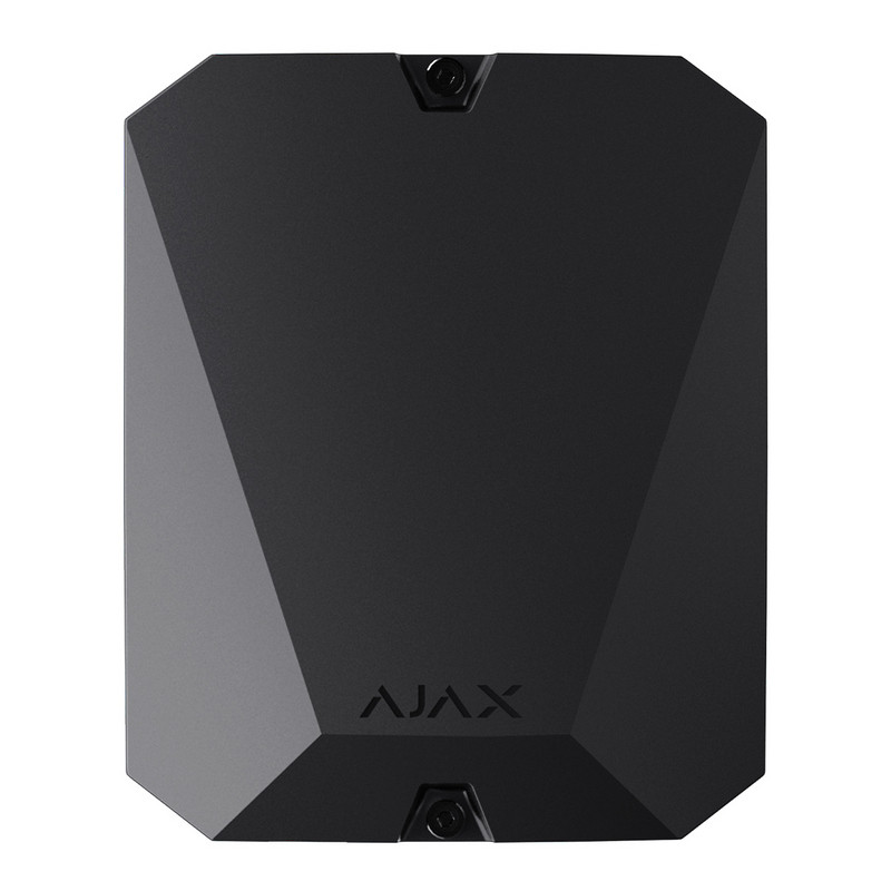 Moduł do integracji przewodowcyh urządzeń zewnętrznych AJAX MultiTransmitter czarny