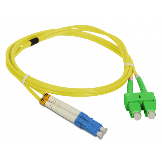 Patchcord światłowodowy jednomodowy SC/APC-LC duplex SM 9/125 2.0m  ALANTEC