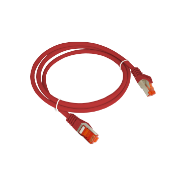 Patchcord F/UTP kat.6 PVC 0.5m czerwony ALANTEC