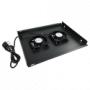 Panel wentylacyjny dachowy, 2 wentylatory, do szaf 600x600, kolor czarny ALANTEC