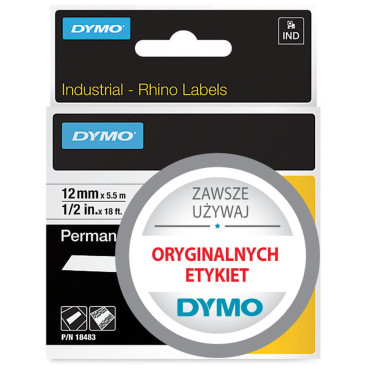 Taśma nylonowa DYMO D1 12mm / 5,5m czarny/biały