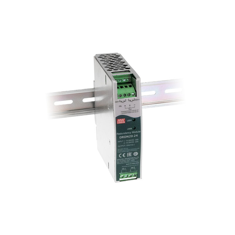DRDN20 24V/20A moduł redundantny na szynę DIN Pulsar DRDN20-24