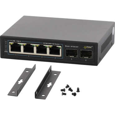 Switch PoE 6-portowy SFG64WP-BT bez zasilacza do 4 kamer IP Pulsar SFG64WP-BT