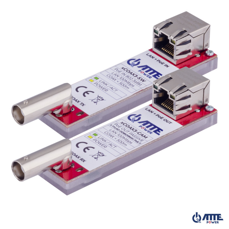 Zestaw aktywnych konwerterów xCOAX3-SET